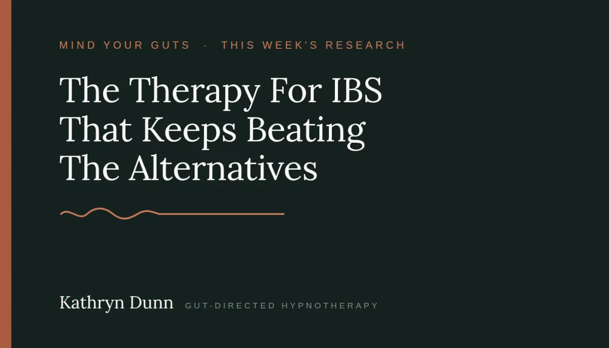 The Therapy For IBS That Keeps Beating The Alternatives