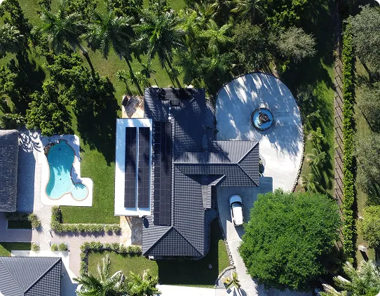Residential solar panels installed on a Florida home