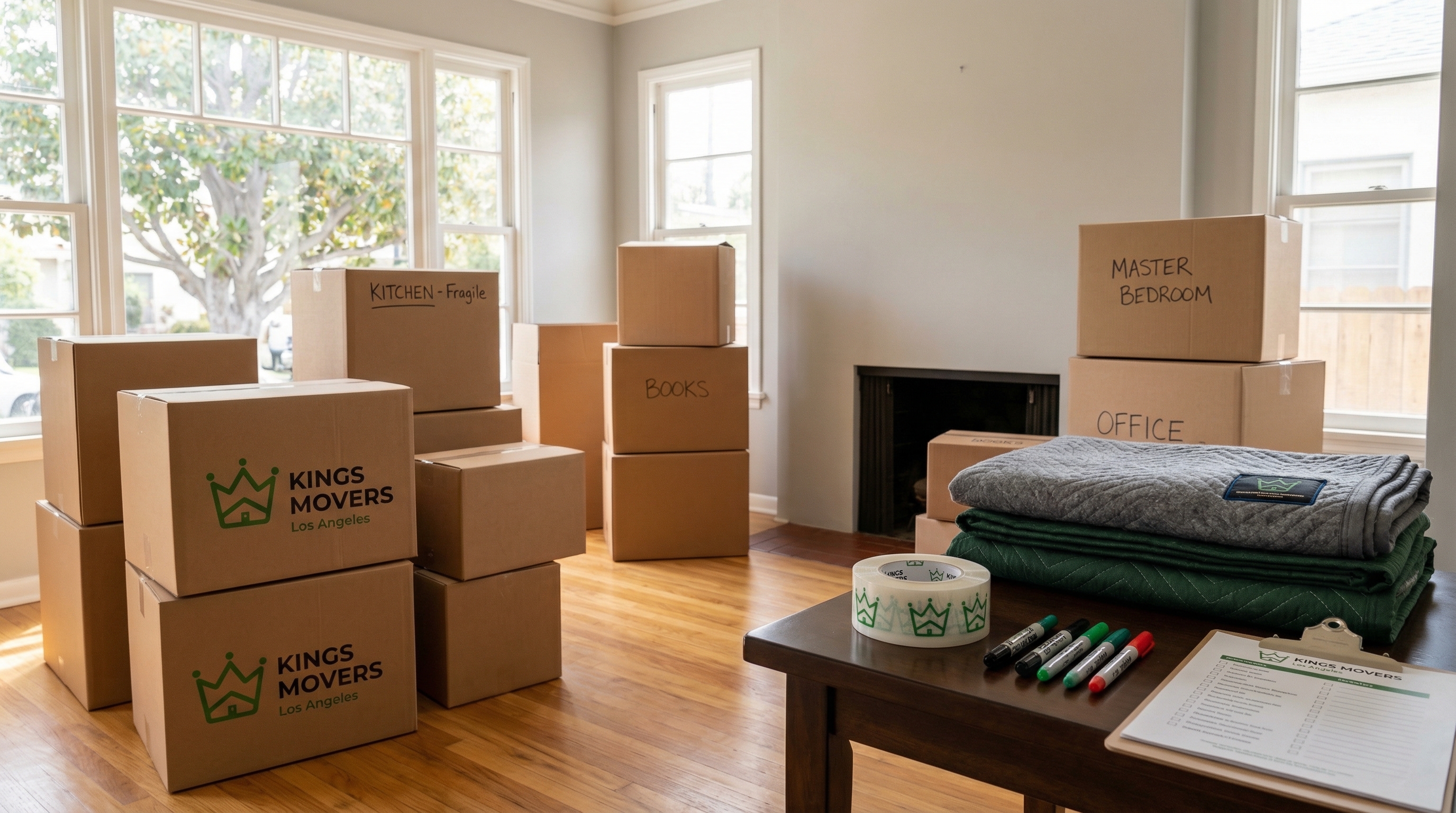 Kings Movers Los Angeles team loading a truck during a local move in Los Angeles