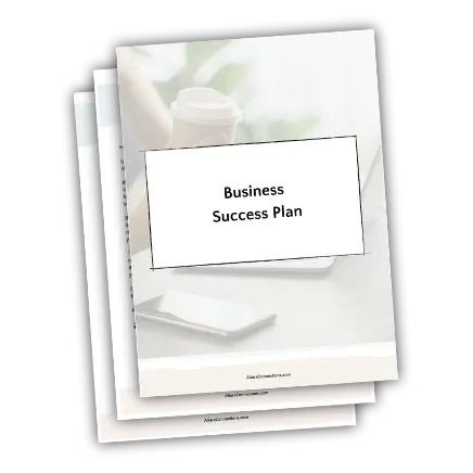 Page of a document titled Business Success Plan