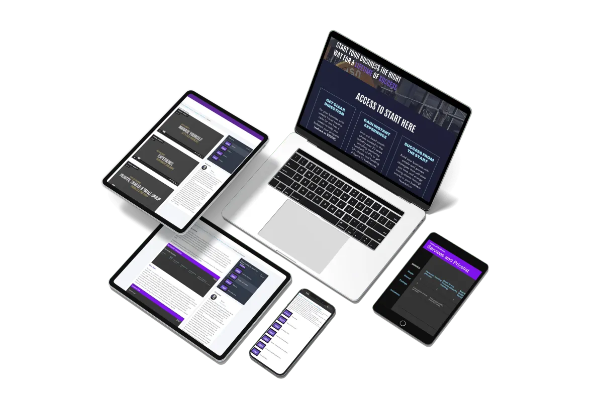 The Real Gainz Playbook on various devices