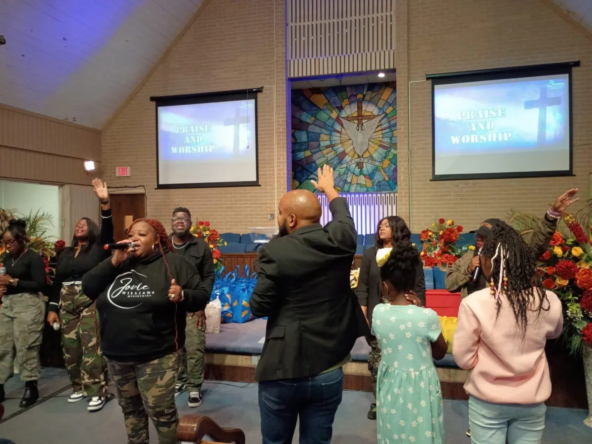 Christian gospel artist leading worship