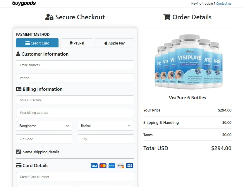 Visipure Order Online