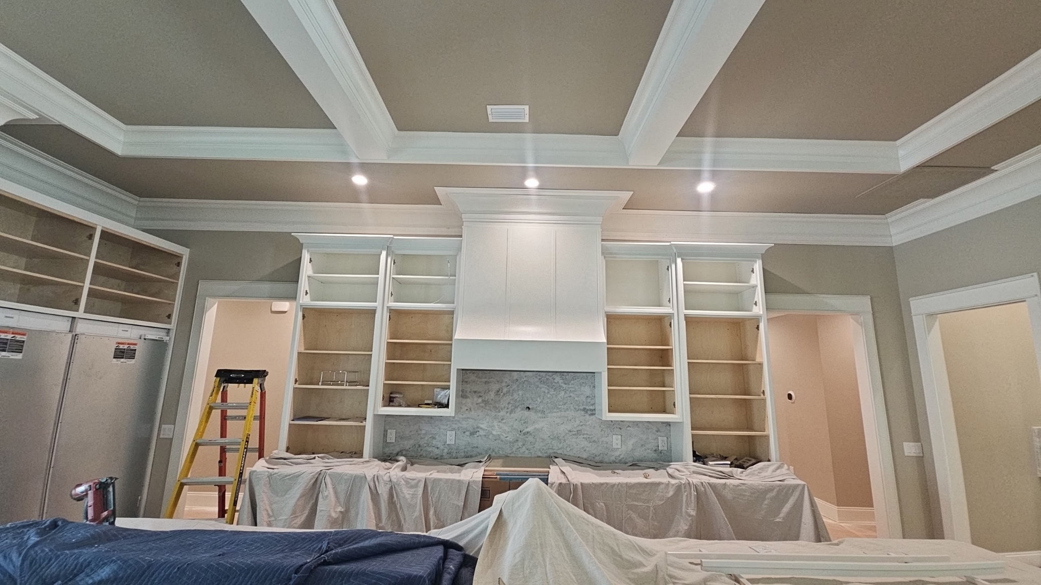 Recent craftsmanship project showing woodwork installation