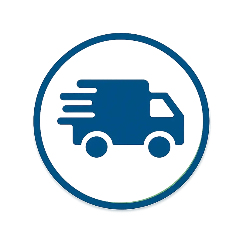 Timely Delivery step icon - rapid logistics and order fulfillment