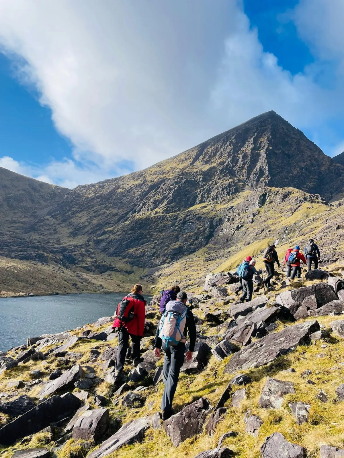 walking in the hills