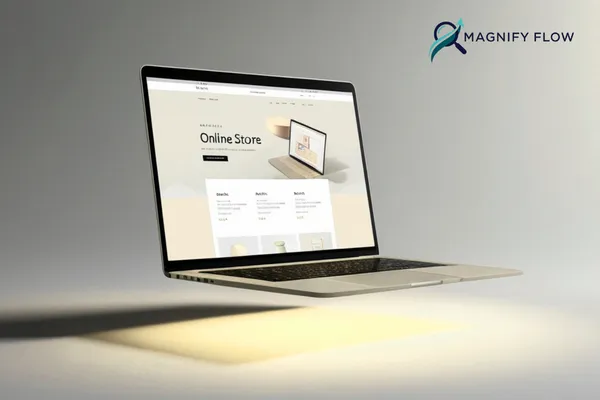 Laptop screen displaying a small business website for a tradie or service business