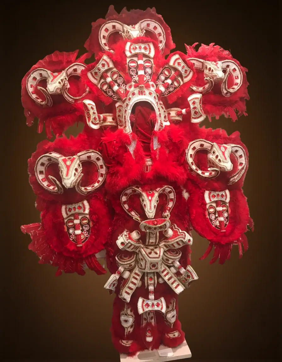 Chief Shaka Zulu in traditional Golden Feather Nation dress