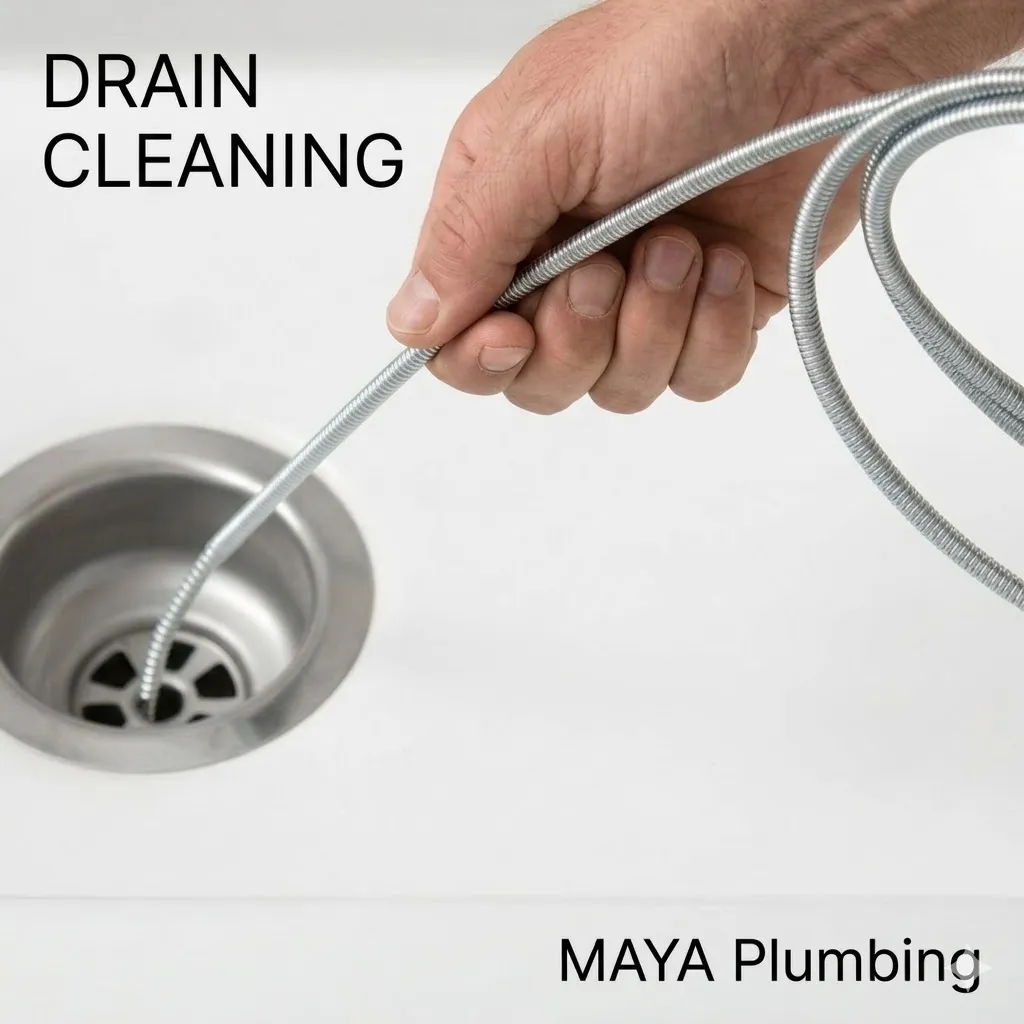 Professional drain cleaning service in Ottawa using an auger to clear a clogged kitchen sink