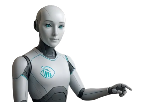 white robot near brown wall