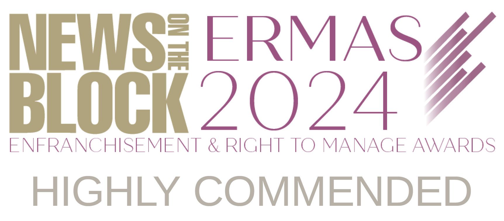 News on the block ERMAS 2024enfranchisement & right to manage awards highly commended logo
