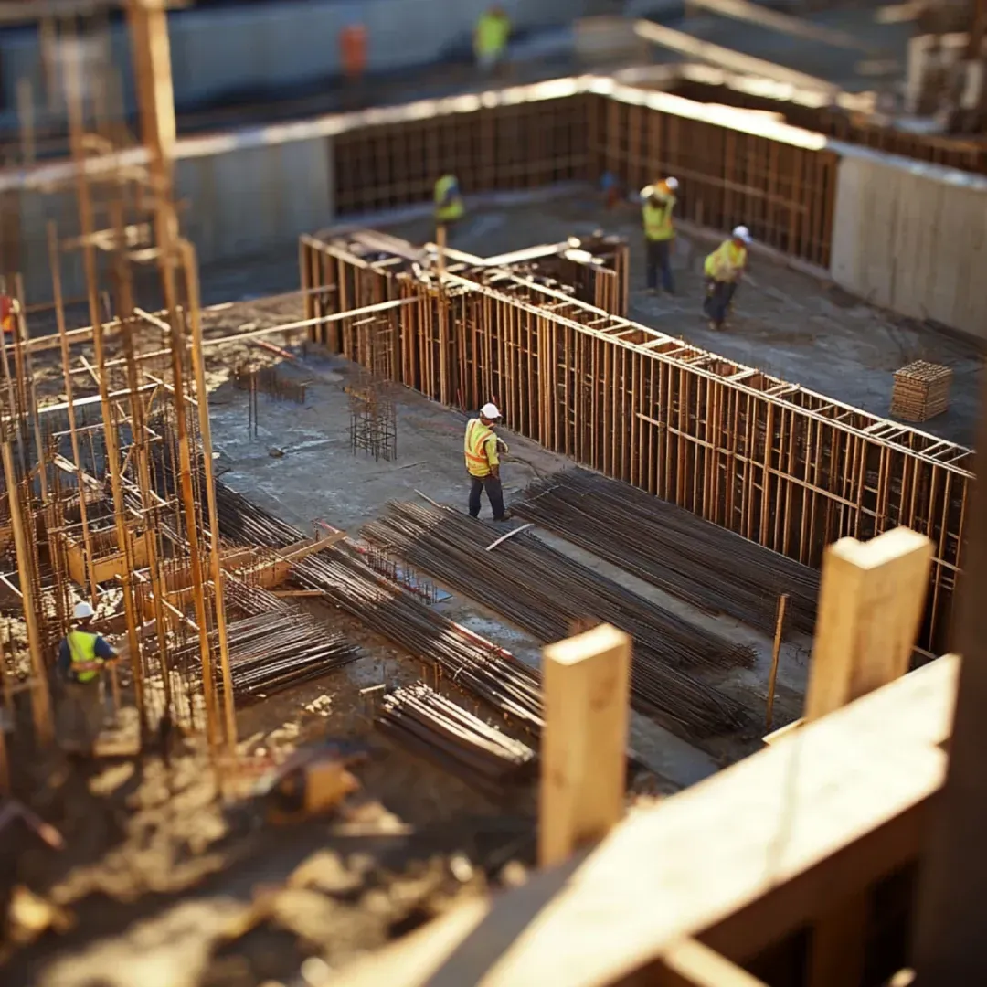 construction workers on site