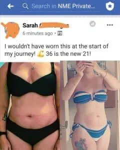 Sarah Online Weight Loss Results