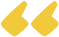 Yellow Quotation Mark Logo