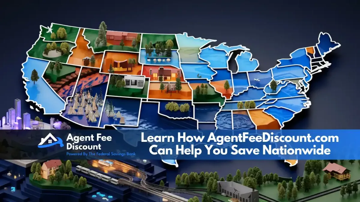 Infographic Image of United States Map - About Agent Fee Discount - Nationwide Direct Home Loan Lender and Discounted Real Estate Commissions