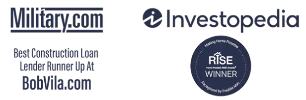 Logos of Milliman, Investopedia, and a circular badge stating "RISE Winner" for Plan provider services presented by Freddie Mac and Blue Collar Home Loans.