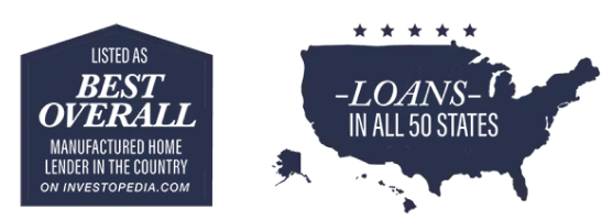 Blue Federal Credit Union logo on the left, outline map of the United States filled with a star pattern on the right.
