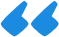 Blue Quotation Mark Logo