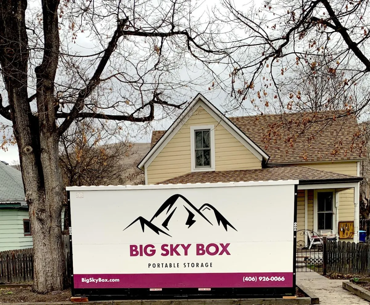 image of a big sky box portable storage in Helena container in front of a home