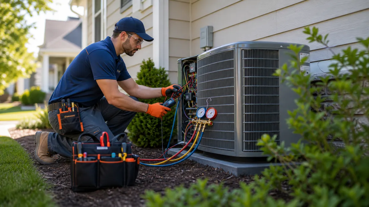 {{ custom_values.service_5 }} for no heat, no cooling, weak airflow, strange noises, and system performance problems. in Saddle Brook