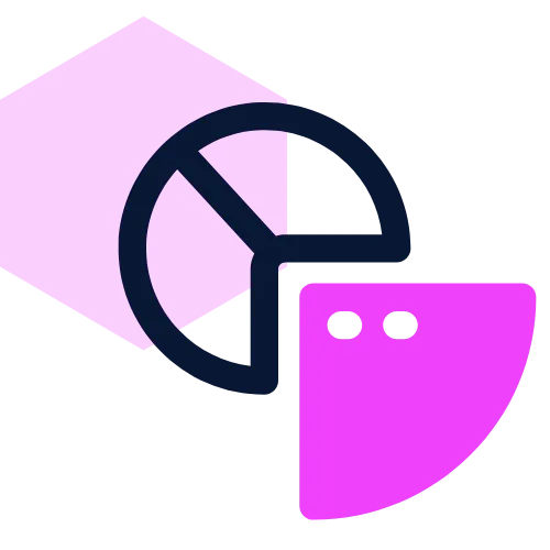 a pie chart with a piece just entering, representing Tekambi's many data vendor integrations