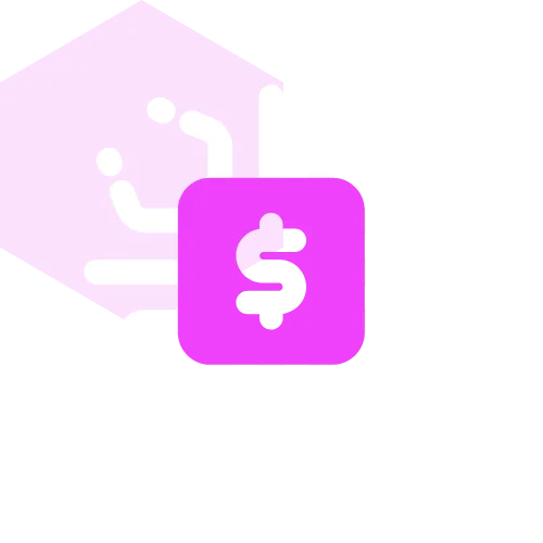 dollar sign with software integration symbol behind it