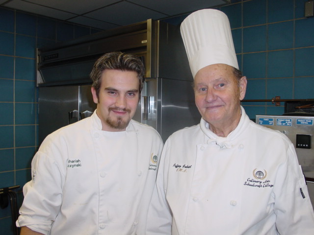 Chef Zak Kuczynski with Certified Master Chef Leopold Schaeli in 1999 culinary training environment