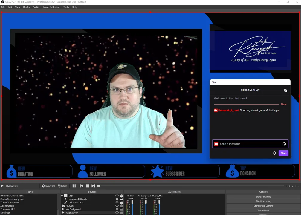 Chef Zak Kuczynski streaming on Twitch Corporate Executive Chef in Wisconsin