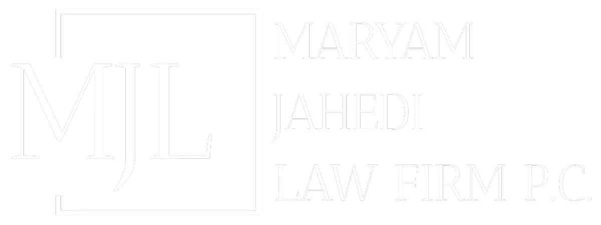 Maryam Jahedi Law Firm P.C. logo, specializing in criminal, divorce, and family law services in New York.