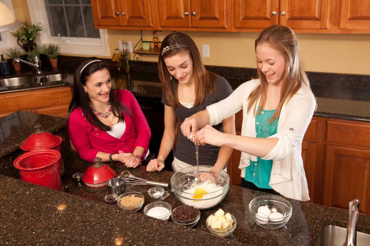 teens baking cookie for ChocoFest 2025