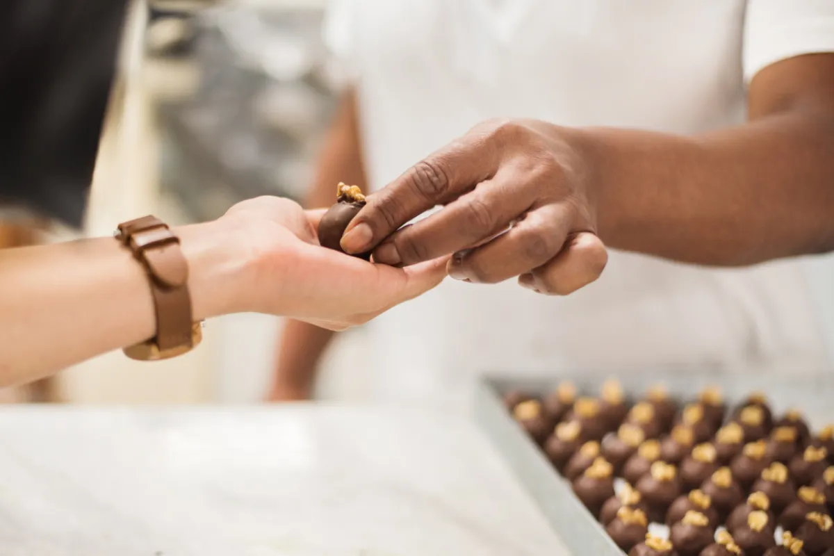 Chocolate samples at ChocoFest 2025 best chocolate festival Sherwood Park