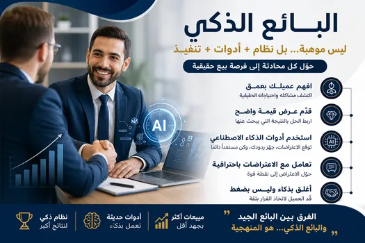 البائع الذكي: ليس موهبة… بل نظام + أدوات + تنفيذ