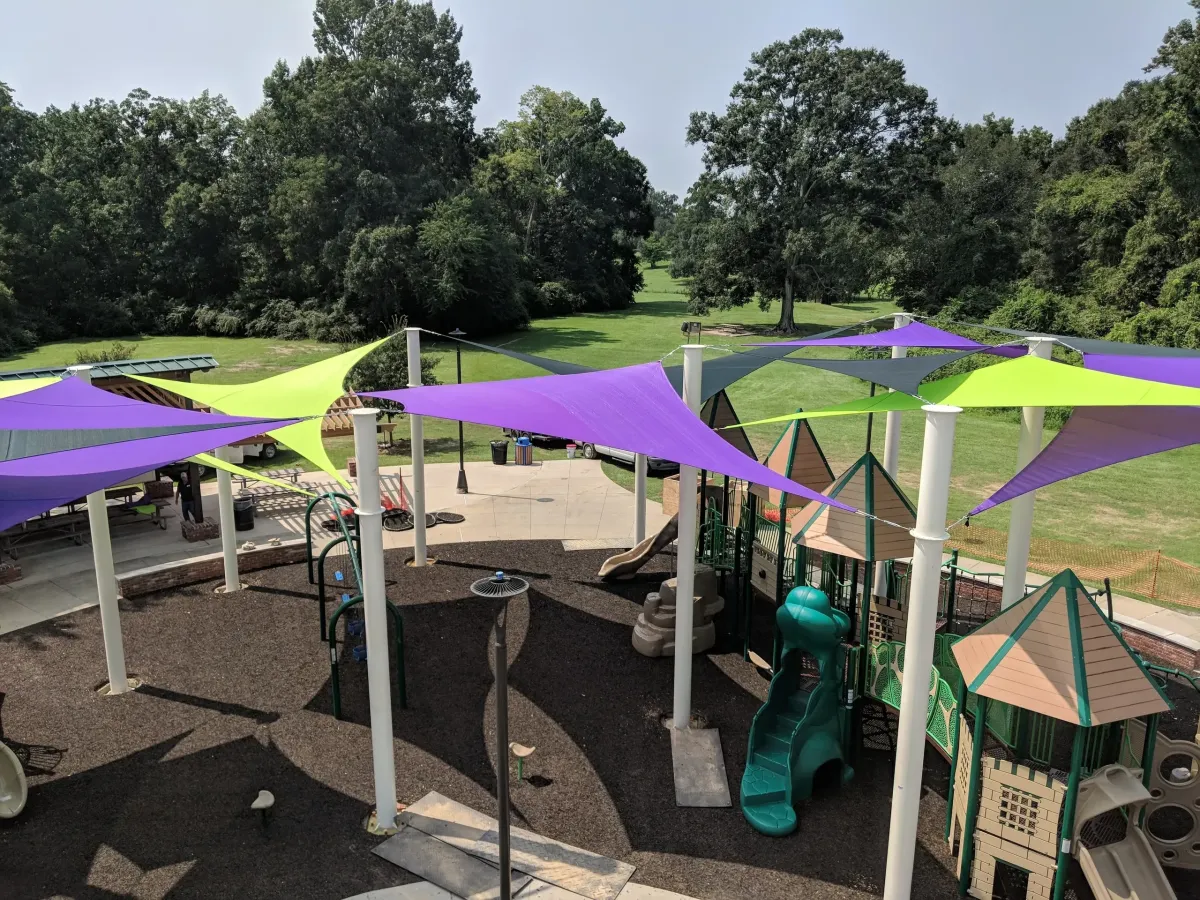 Playground shading built by Duffer Hollow Designs