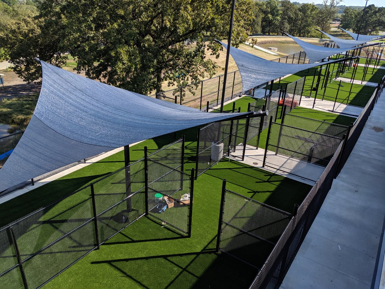 Shading for a kennel for KC Pet Project in Kansas City, Missouri