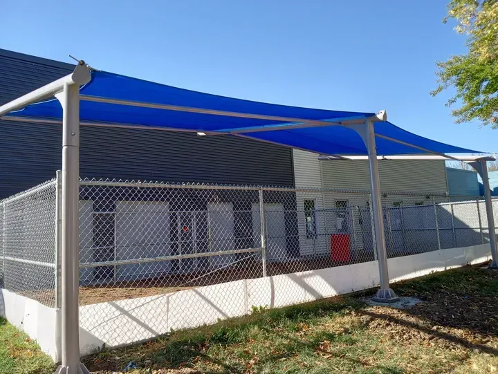 Duffer Hollow Designs Shading structure build for break areas.