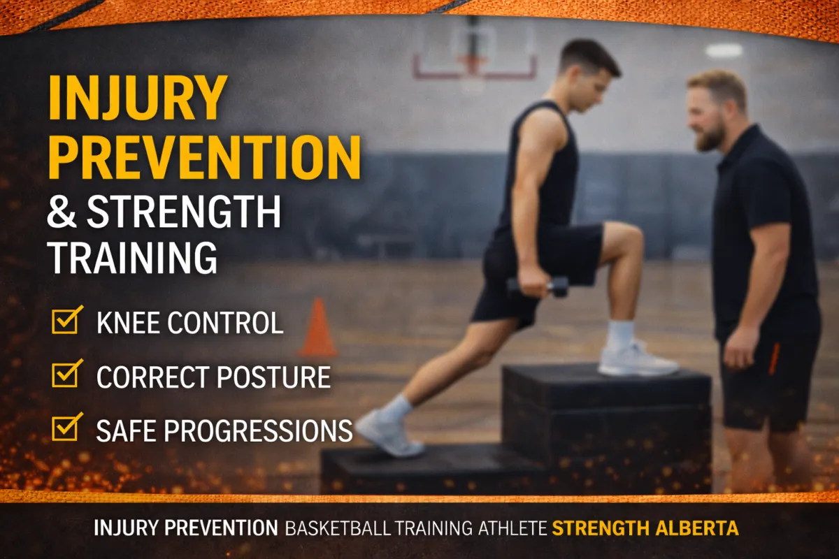 injury prevention basketball training athlete strength knee training alberta