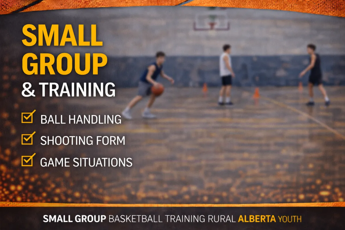 small group basketball training rural alberta youth athletes