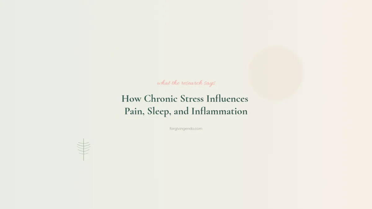 How Chronic Stress Influences Pain, Sleep, and Inflammation