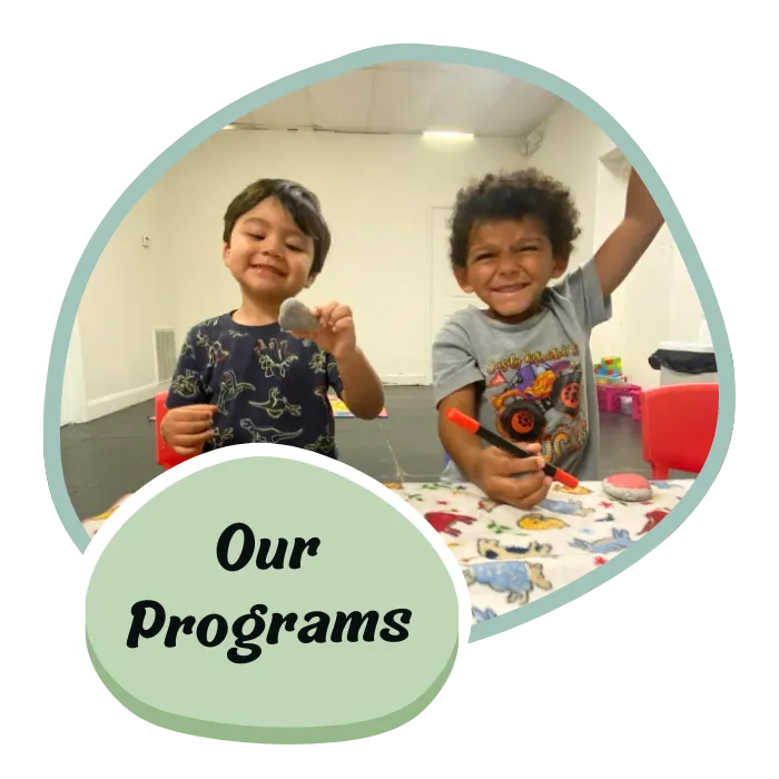 Toddlers exploring shapes and textures in sensory play at Pebblestone Academy