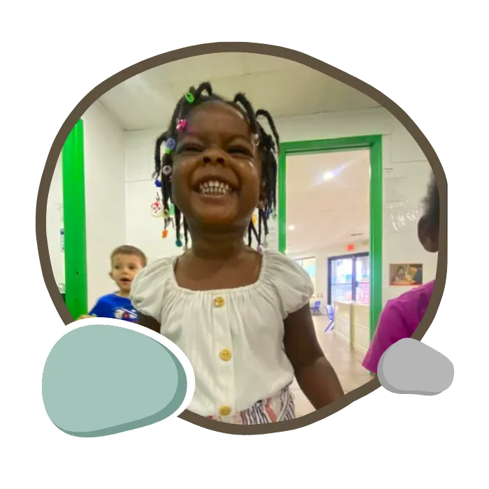 Preschooler happy in daycare center