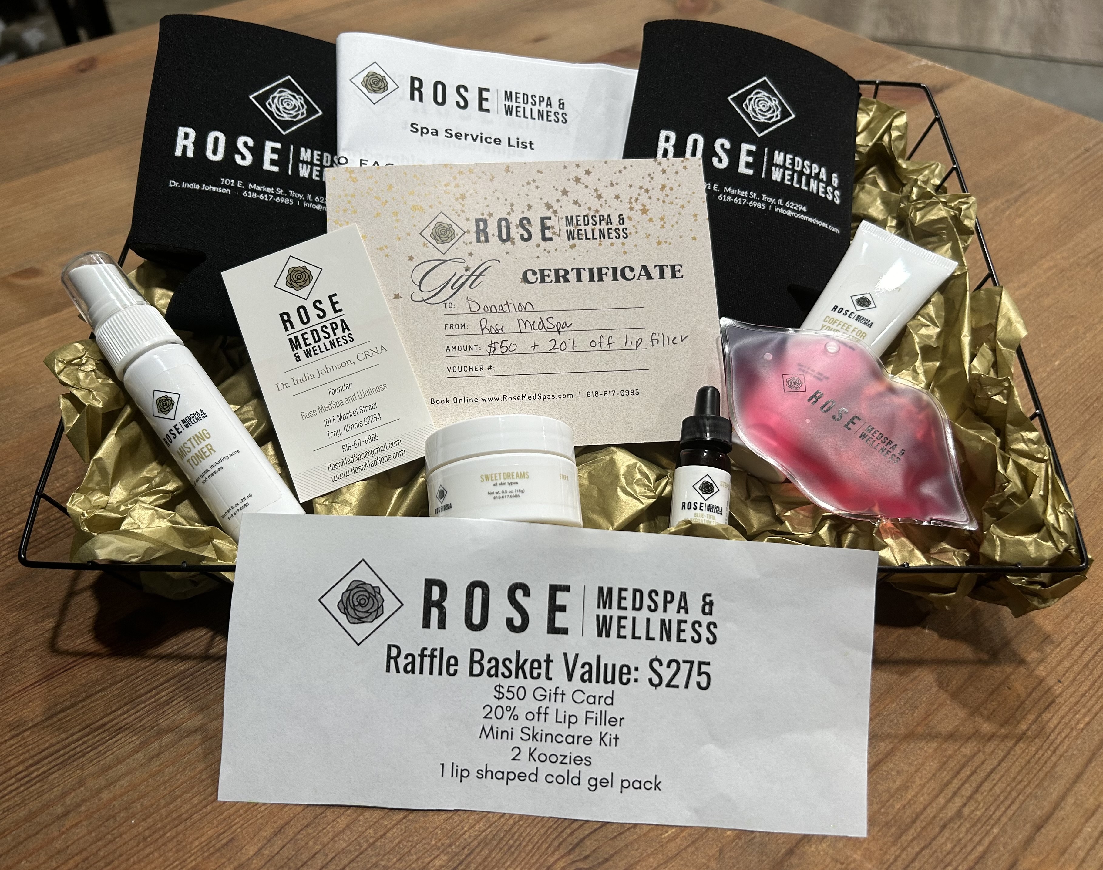 Rose MedSpa Wellness Gift Basket