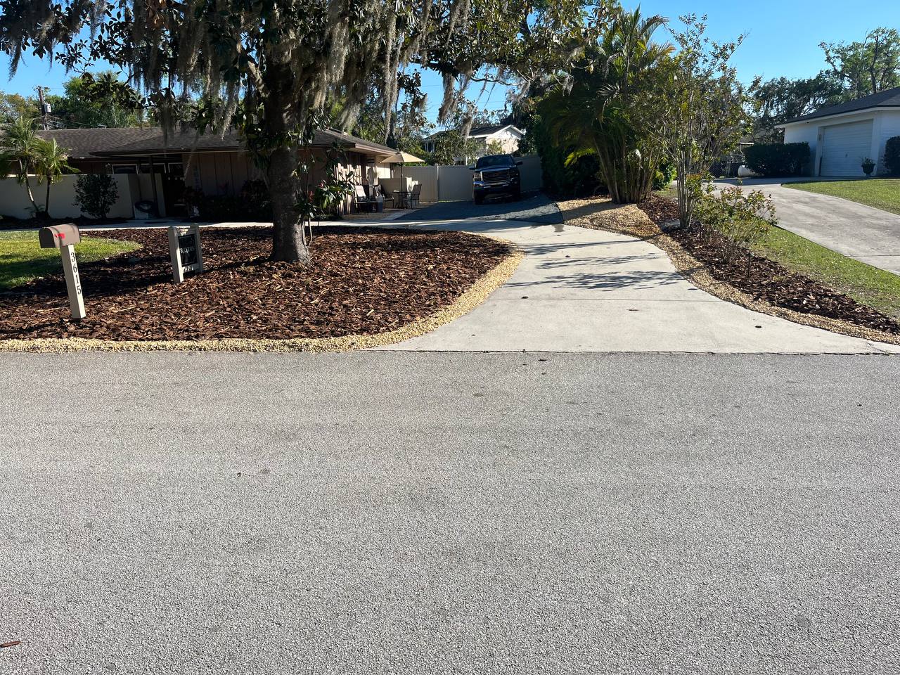 Evergreen crew working hard on a clients property.