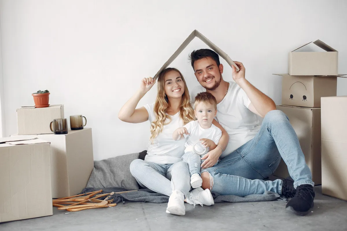 Young family protected by life insurance coverage
