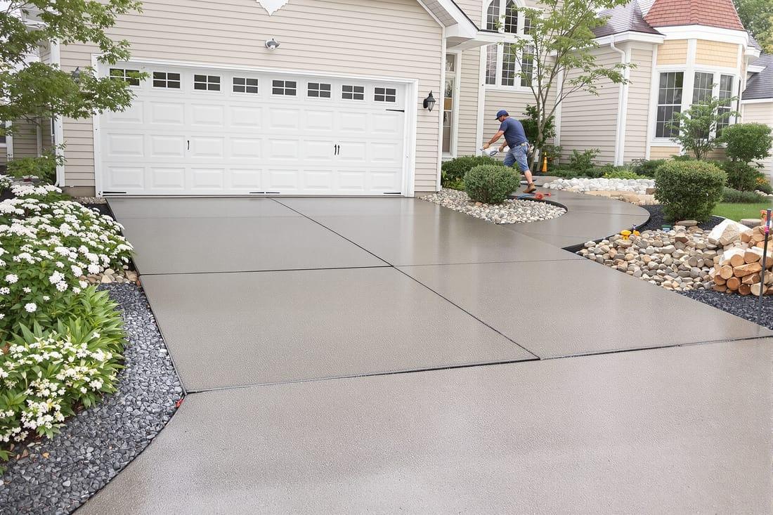 Miami Concrete Pros  constructs concrete driveway