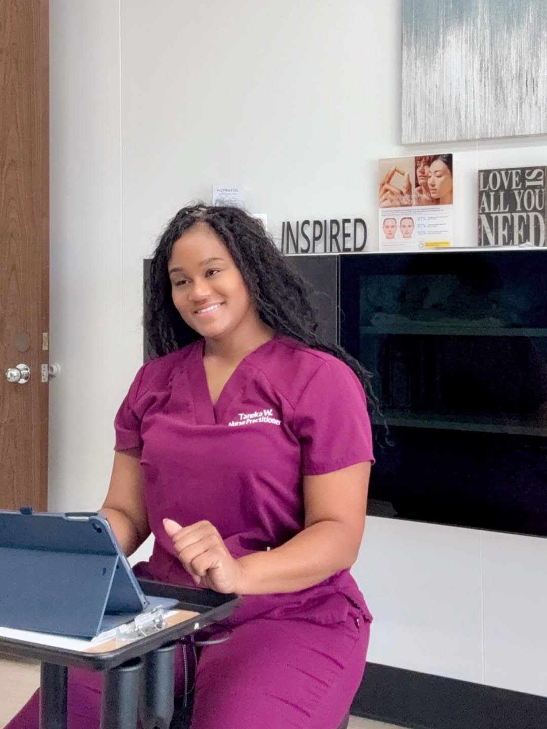 a person in a white coat