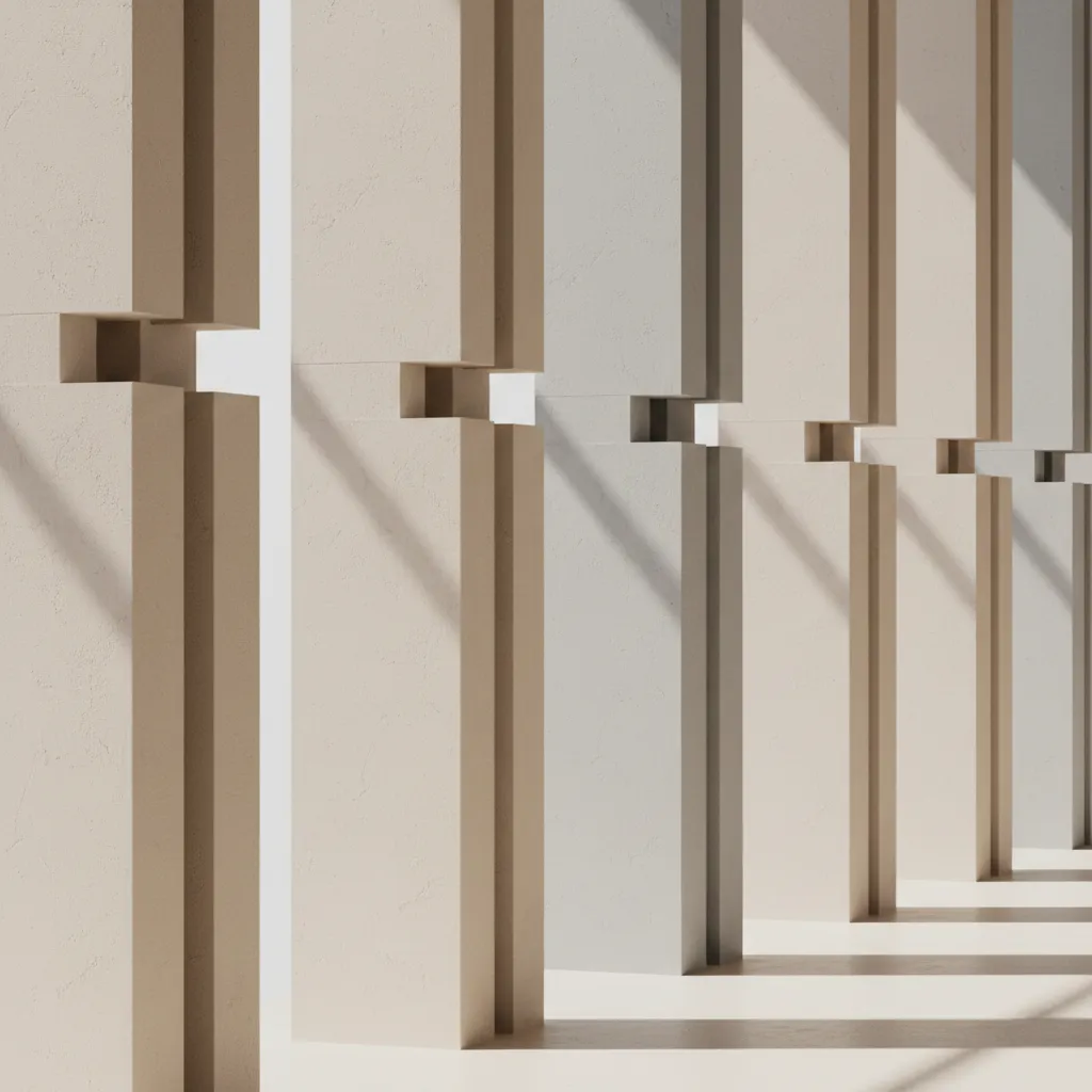 Abstract architectural columns representing business strategy foundations and systems clarity