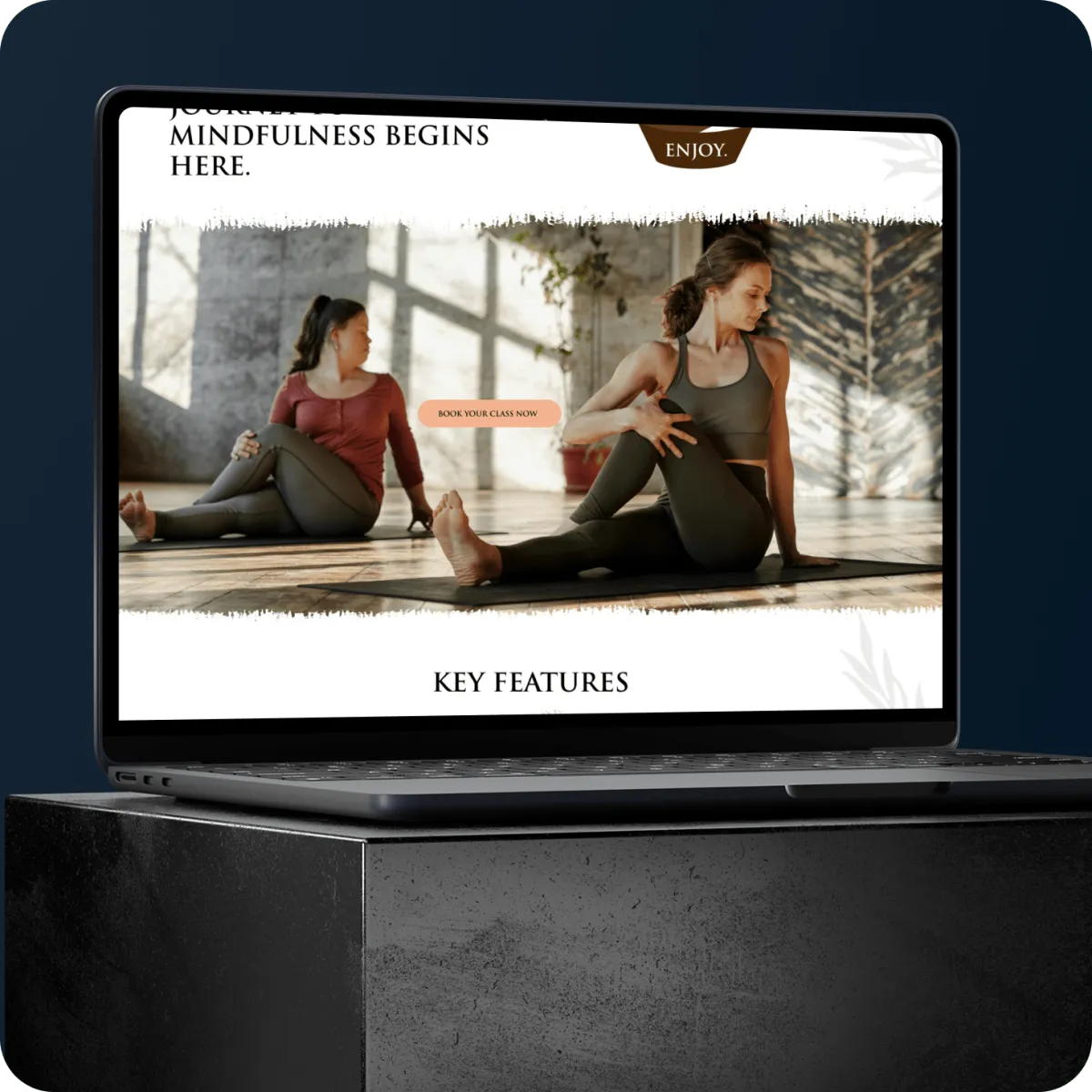 Sunset Beach Yoga Laptop