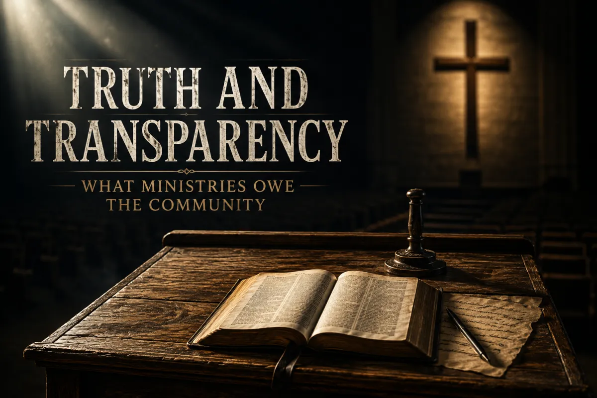Truth and Transparency: What Ministries Owe the Community