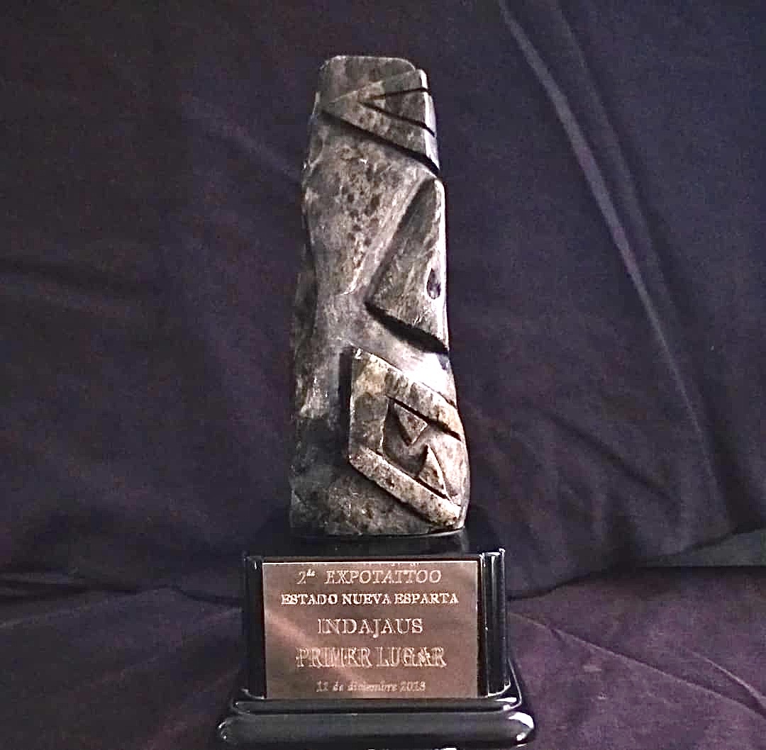 Premio ganado por David Mendoza en la primera Expo tatuajes de la isla de Margarita en el año 2013, con mejor tatuaje del evento.