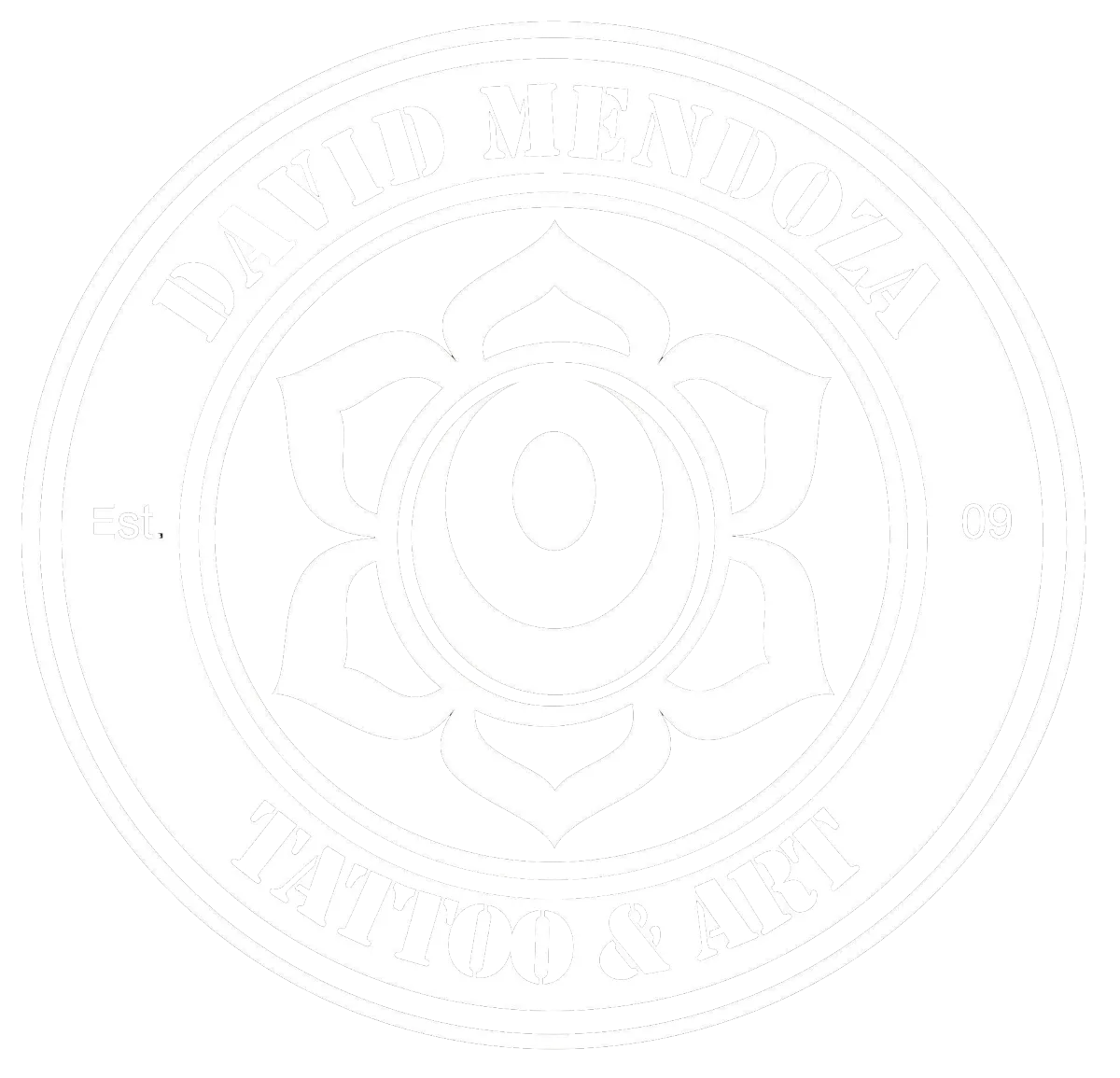 Segundo logotipo de David Mendoza art creado en 2014